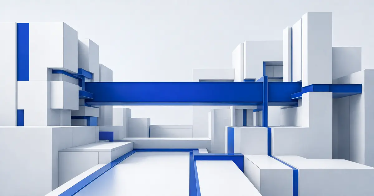 Separate operational structures connected by one dependable blue process bridge